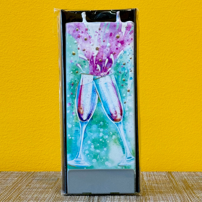 Flatyz Champagne Glasses Candle