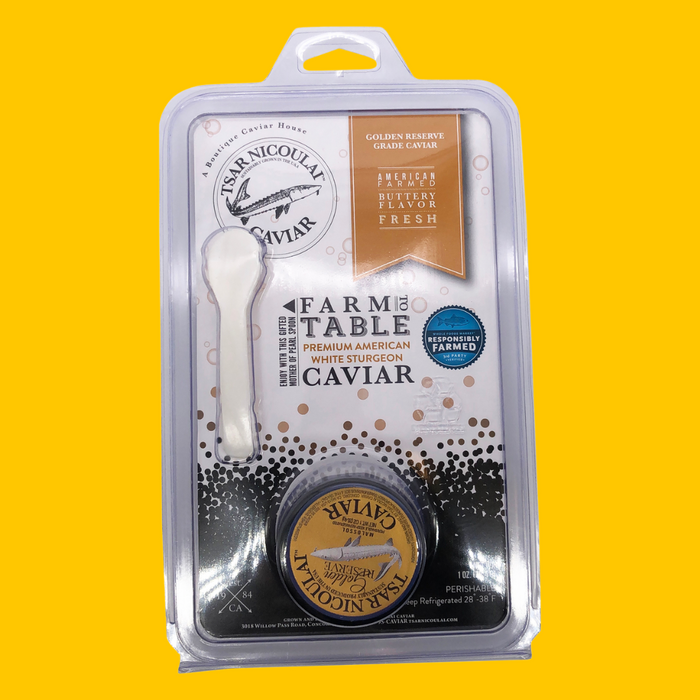 Tsar Nicoulai Golden Reserve Caviar w/Spoon (online preorder)
