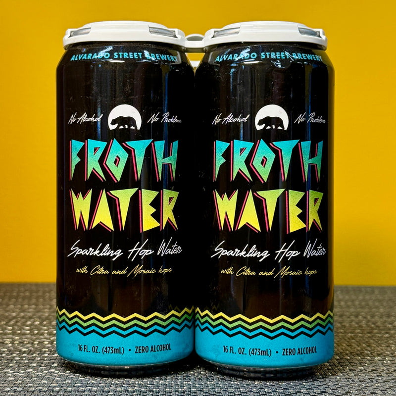 Froth Water Sparkling Non-Alcoholic Hop Water, Alvarado Street (4pk)