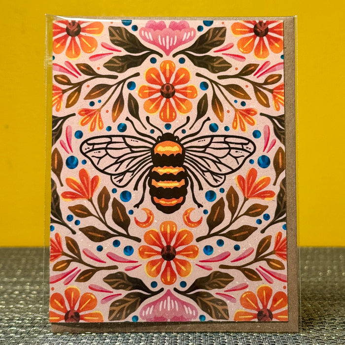 Big Moods Greeting Card - Bee & Floral