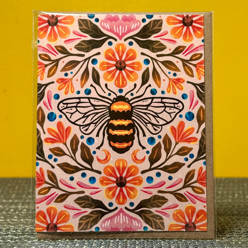 Big Moods Greeting Card - Bee & Floral
