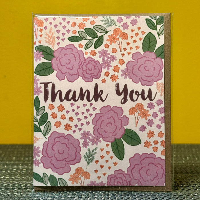 Big Moods Greeting Card - Floral Thank You