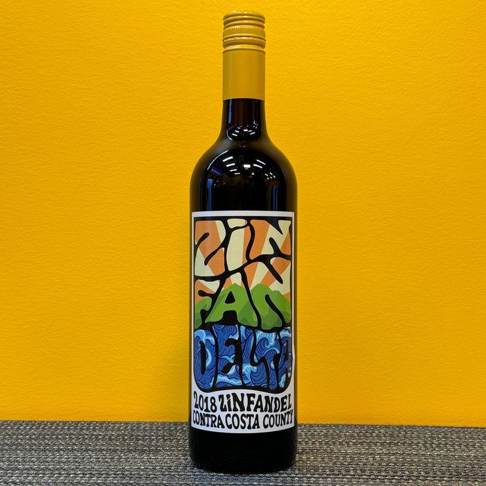 A bottle of Campos Family Vineyards Zinfandelta Wine