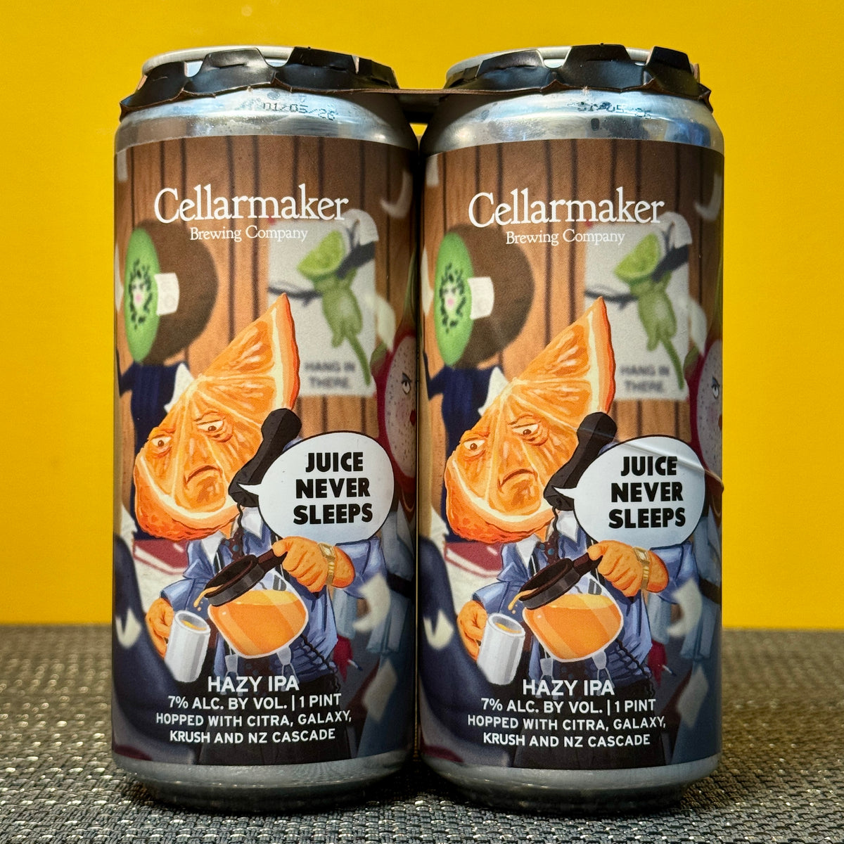 Juice Never Sleeps Hazy IPA, Cellarmaker (4pk)