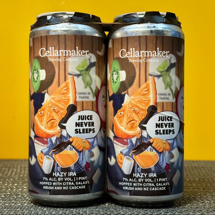 Juice Never Sleeps Hazy IPA, Cellarmaker (4pk)