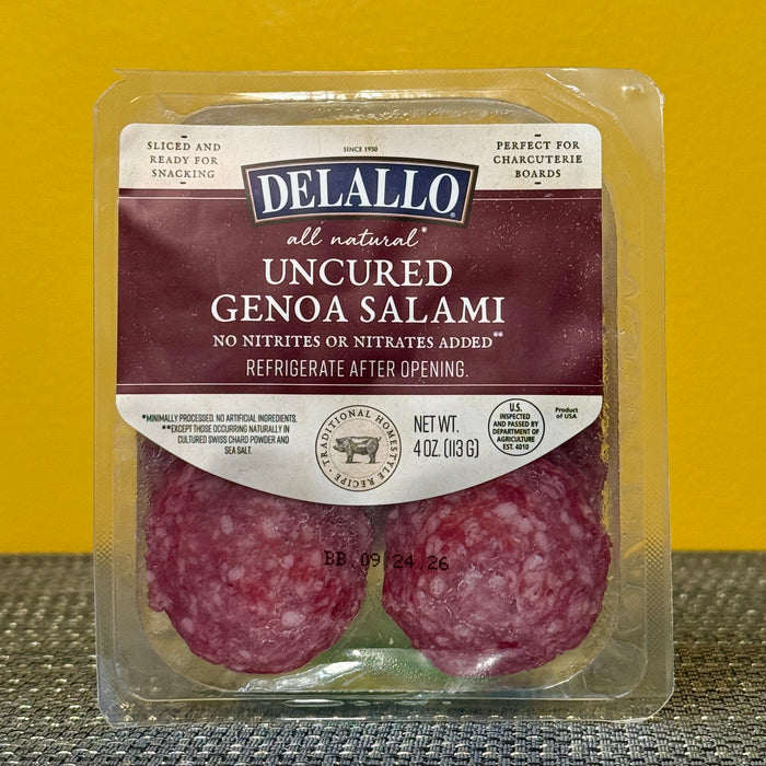 Charcuterie - Delallo Genoa Salami Sliced, 4 oz