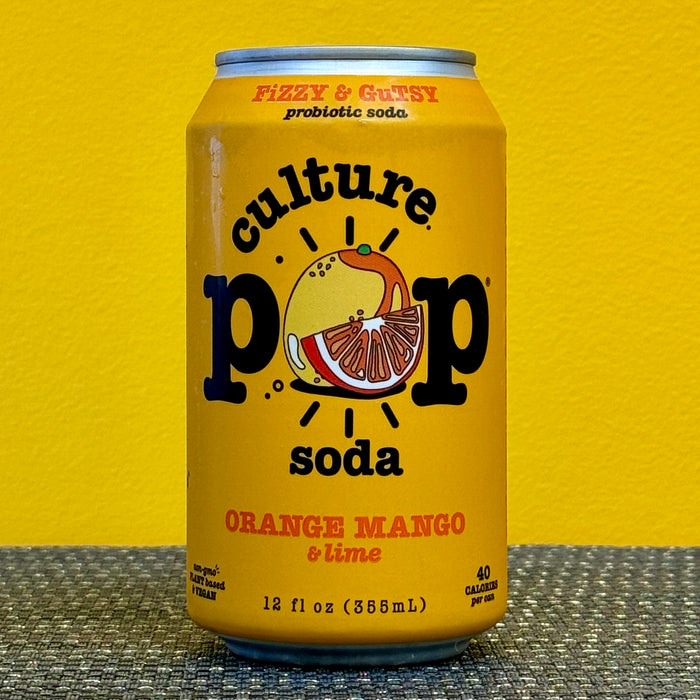 CulturePop Probiotic Soda Orange Mango