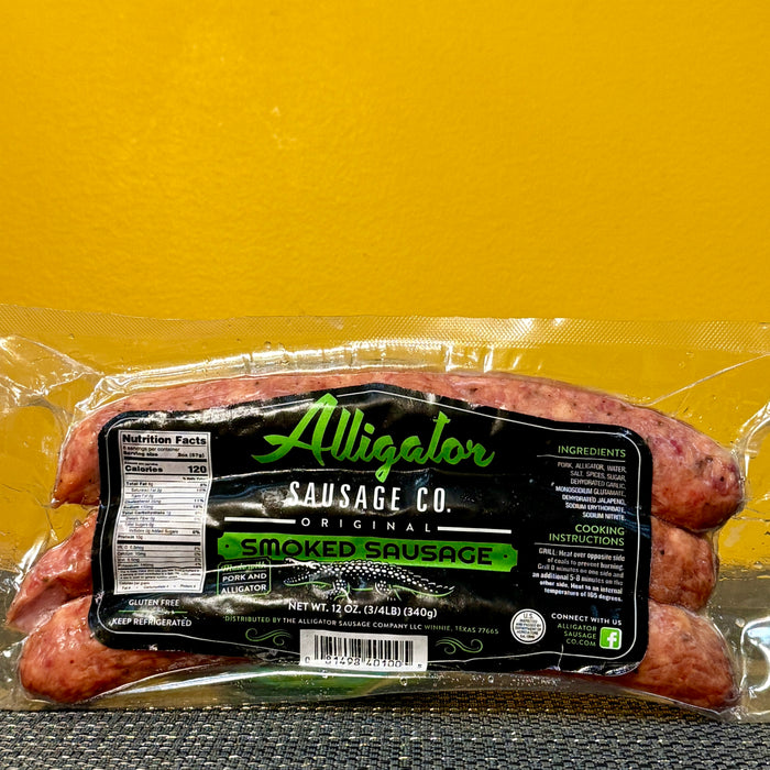 Smoked Alligator Sausage 3pk (12 oz)