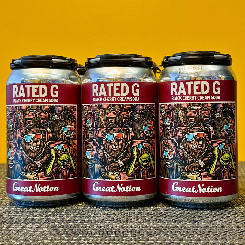 Rated G Black Cherry Cream Soda, Great Notion (6pk)