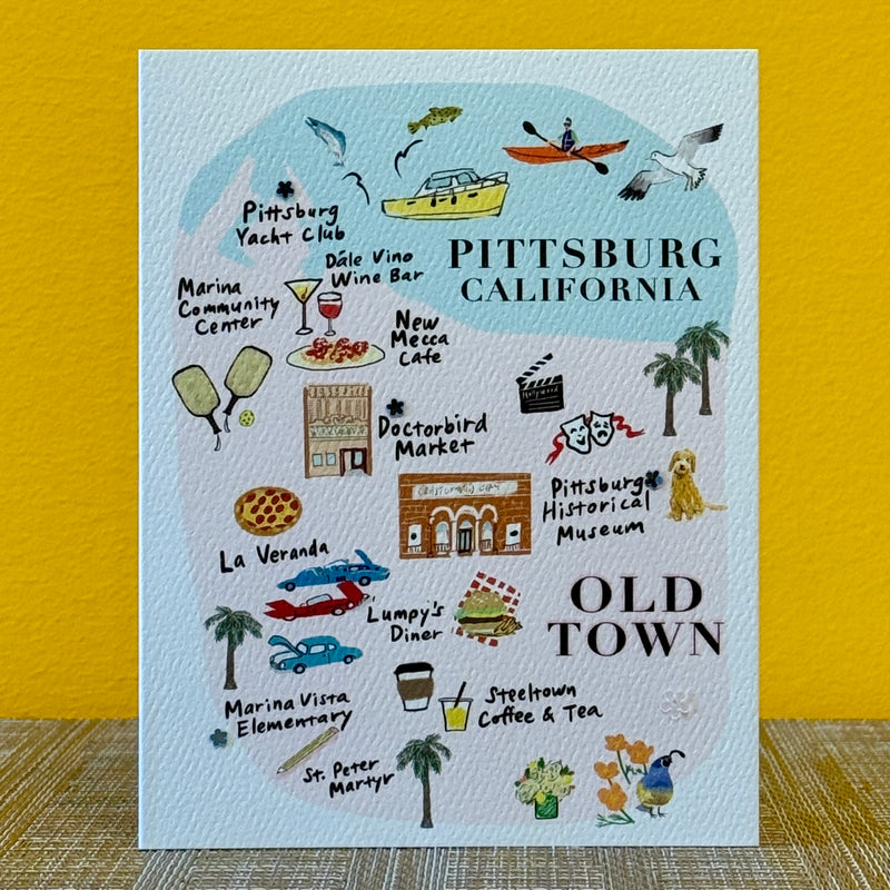 Old Town Pittsburg Custom Greeting Card