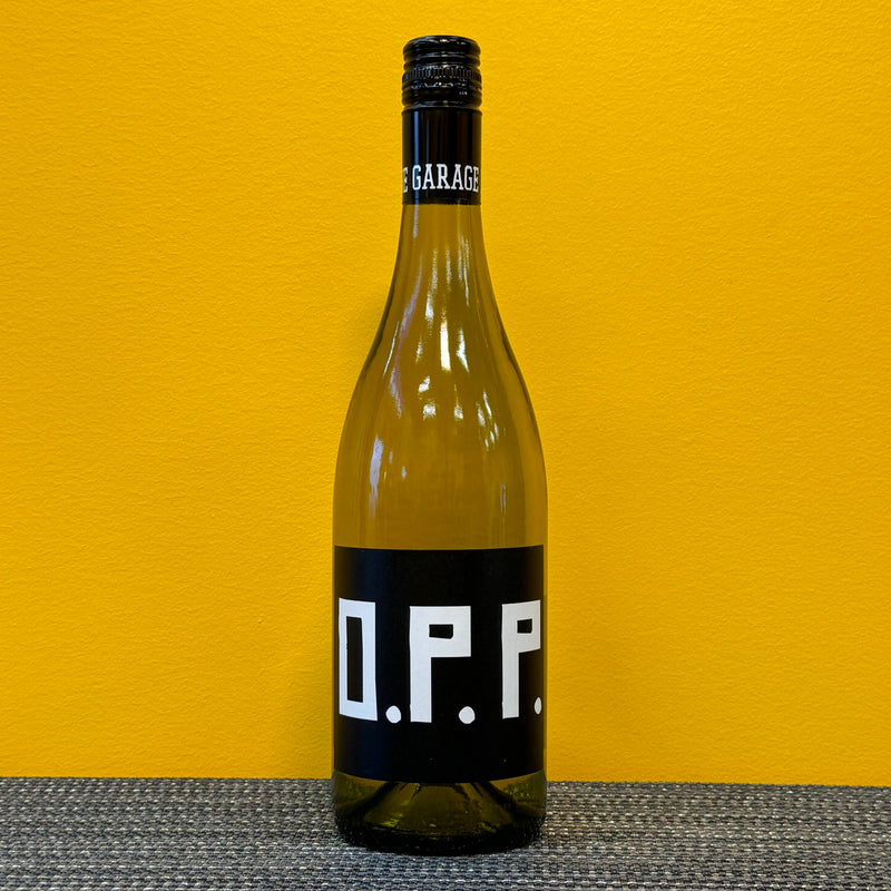 A bottle of Mouton Noir OPP Pinot Gris white wine