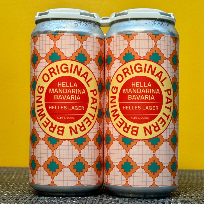 Hella Mandarina Bavaria Helles Lager, Original Pattern (4pk)