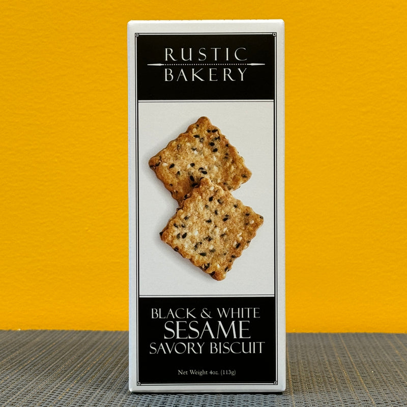 Rustic Black & White Sesame Savory Biscuit