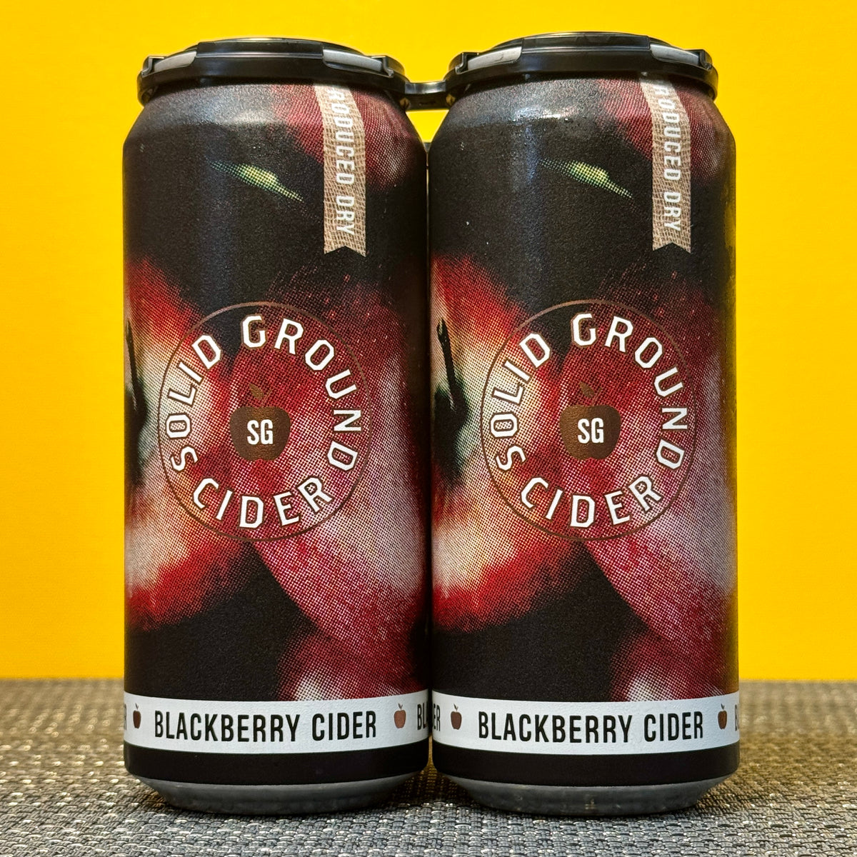 Blackberry Hard Cider, Solid Ground Cider (4pk)