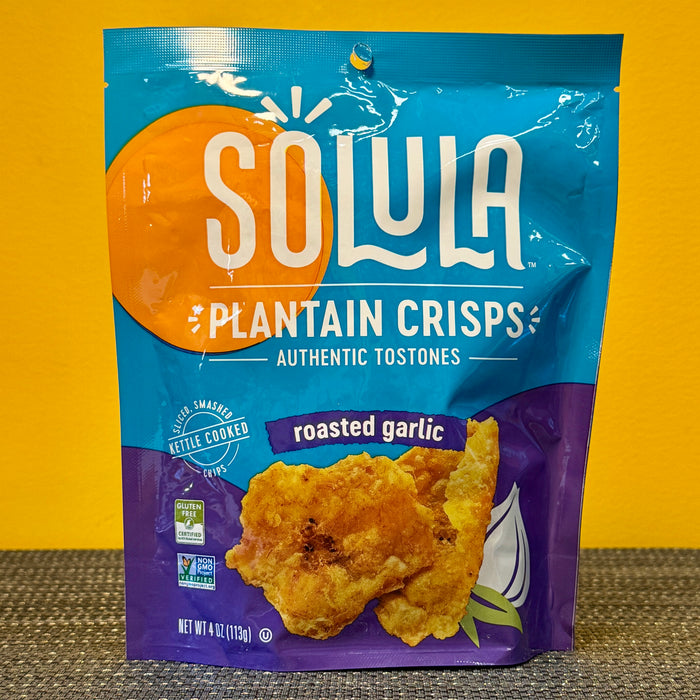 Solula Plaintain Crisps - Roasted Garlic