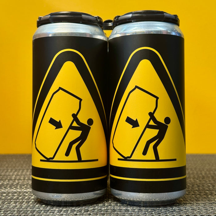 Caution: Crushing Hazard American Light Lager, There Does Not Exist (4pk)