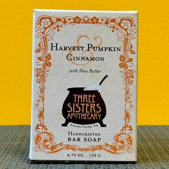 Three Sisters Apothecary Bar Soap - Harvest Pumpkin & Cinnamon