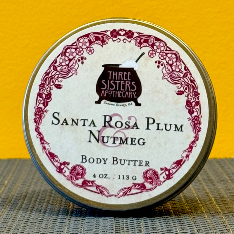 Three Sisters Apothecary Body Butter - Santa Rosa Plum & Nutmeg