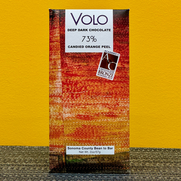 Volo 73% Deep Dark Chocolate Candied Orange Peel